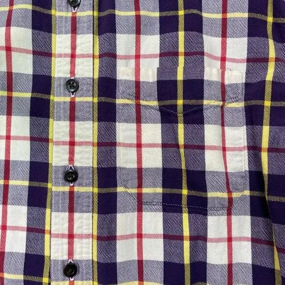 L.L. Bean Flannel Scotch Plaid Button Down Size Medium - Picture 6 of 6